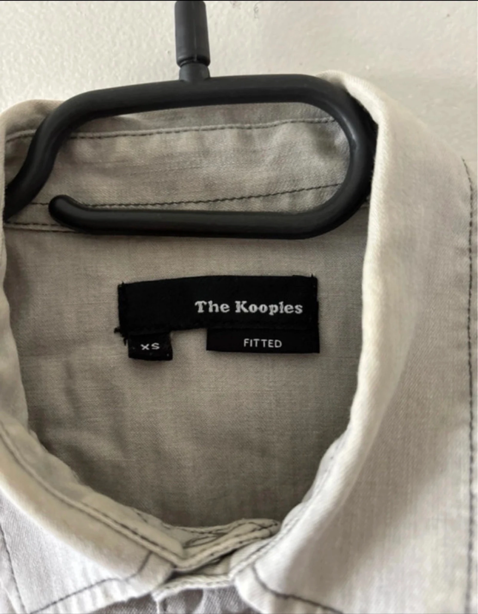 The Kooples grijs geborduurd hemd – XS – Fitted pasvorm – photo 2